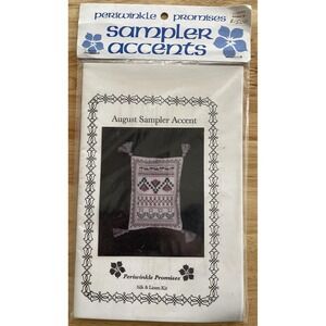 Periwinkle Promises August Sampler Accent Needlepoint Silk‎ & Linen Kit NEW